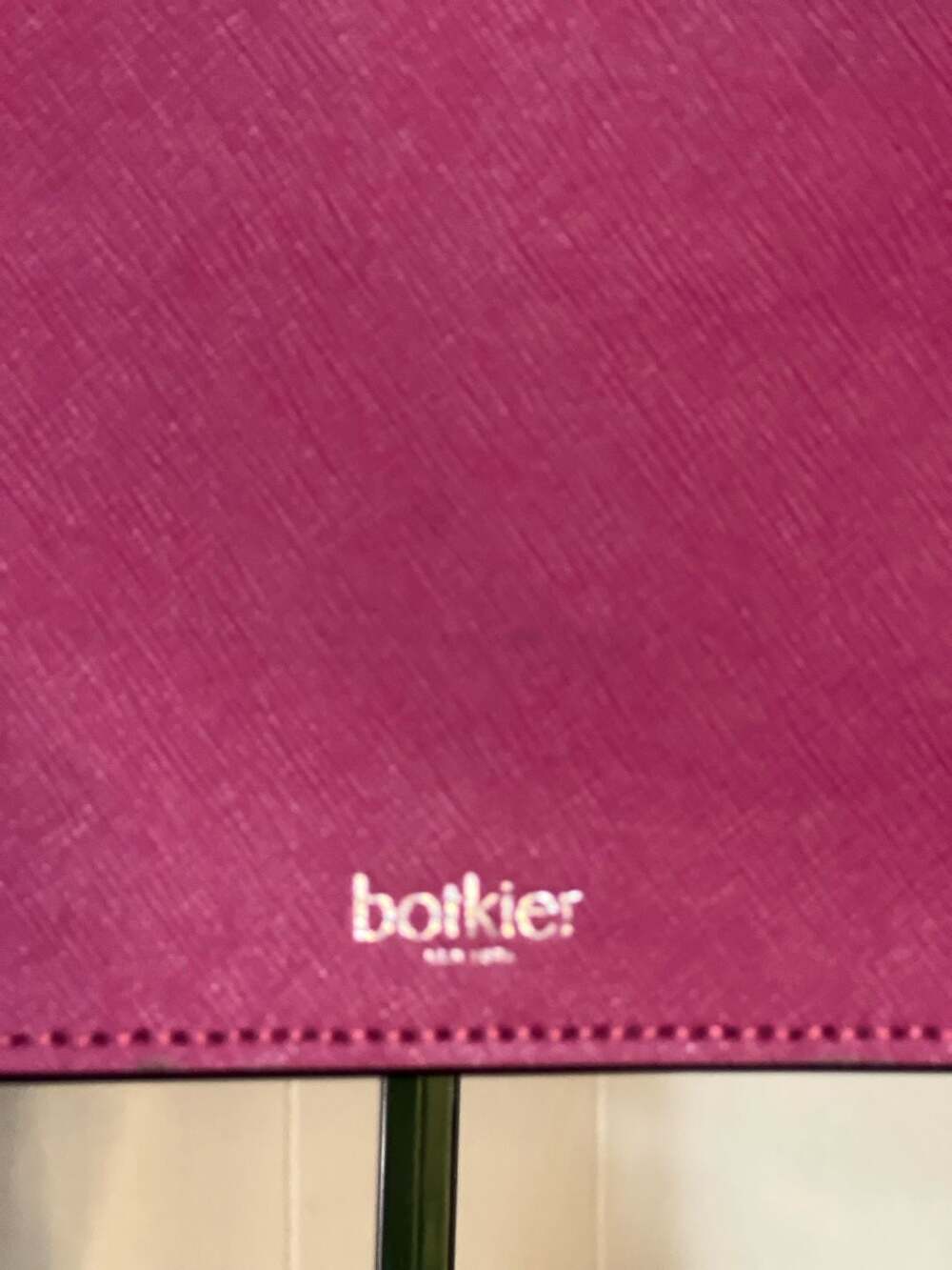 Botkier Cobble Hill Crossbody Magnetic Flap Bag in Fuchsia Pink Saffiano Leather - Picture 7 of 9